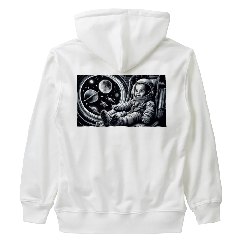 Chika Lewisの宇宙船に乗った赤ちゃん4 Heavyweight Zip Hoodie