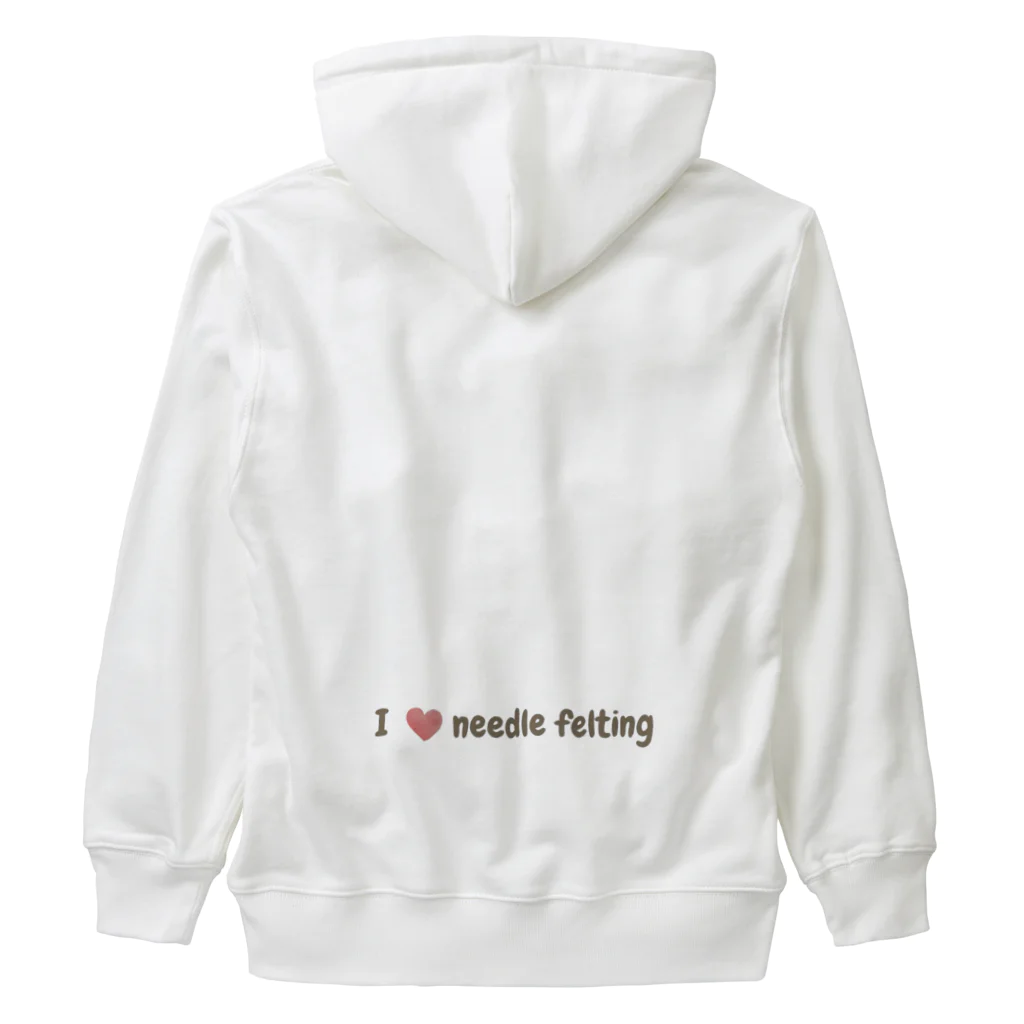 t & fluffyの羊毛フェルト好きさんに贈る I am ニードルフェルター I love ニードルフェルト グッズ Heavyweight Zip Hoodie
