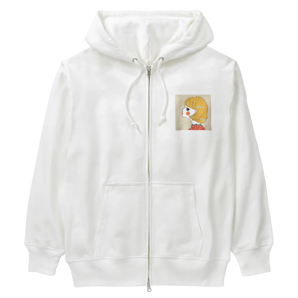 無糖 きな子のピアッシング Heavyweight Zip Hoodie