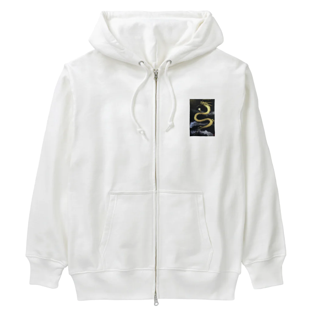 Japan Cross Bridge Shihomiの開運　金の上昇龍 Heavyweight Zip Hoodie