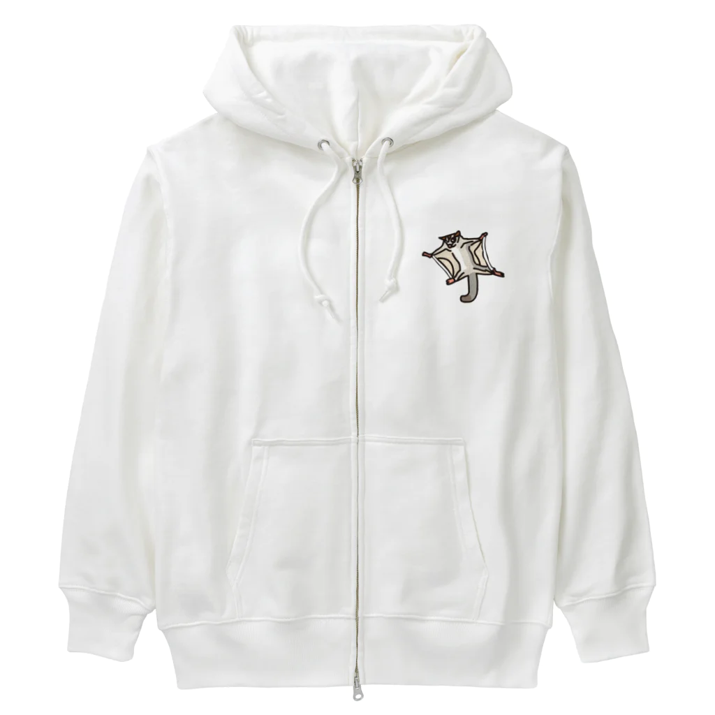 Hanagara animal cafeのモモンガ Heavyweight Zip Hoodie