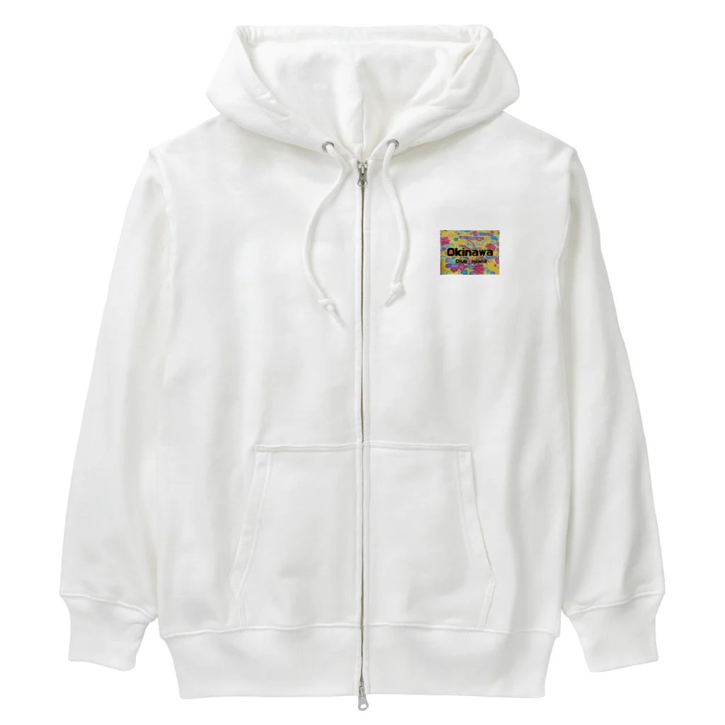 沖縄大好きシーサーちゃんの沖縄アイランドClub Heavyweight Zip Hoodie