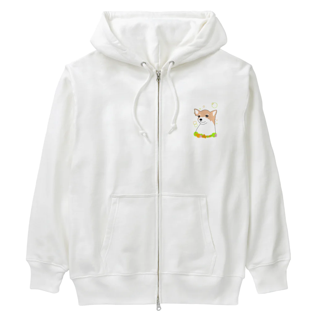 greetenのチワワ癒し犬 Heavyweight Zip Hoodie