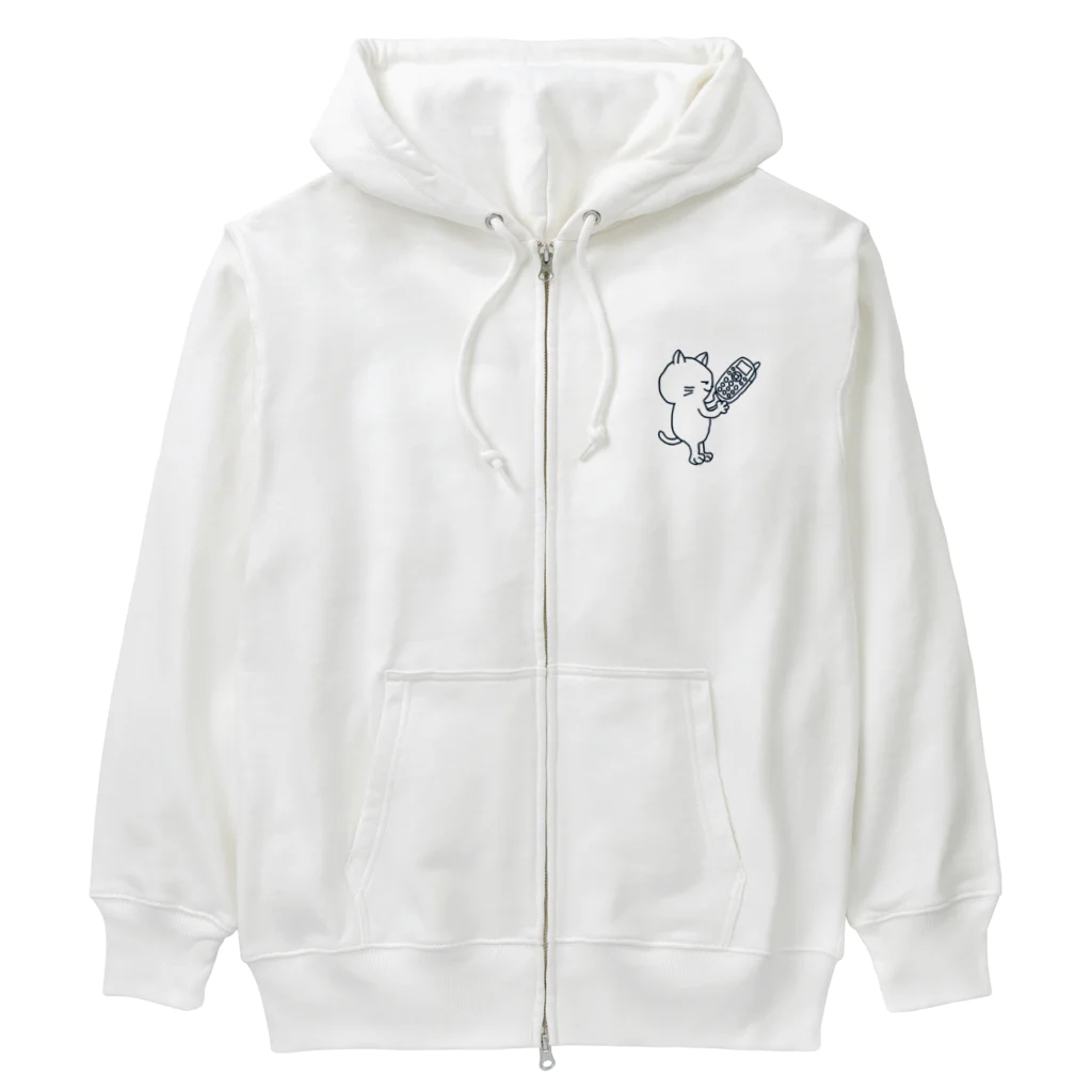 風野ひつじのガラケー猫 Heavyweight Zip Hoodie