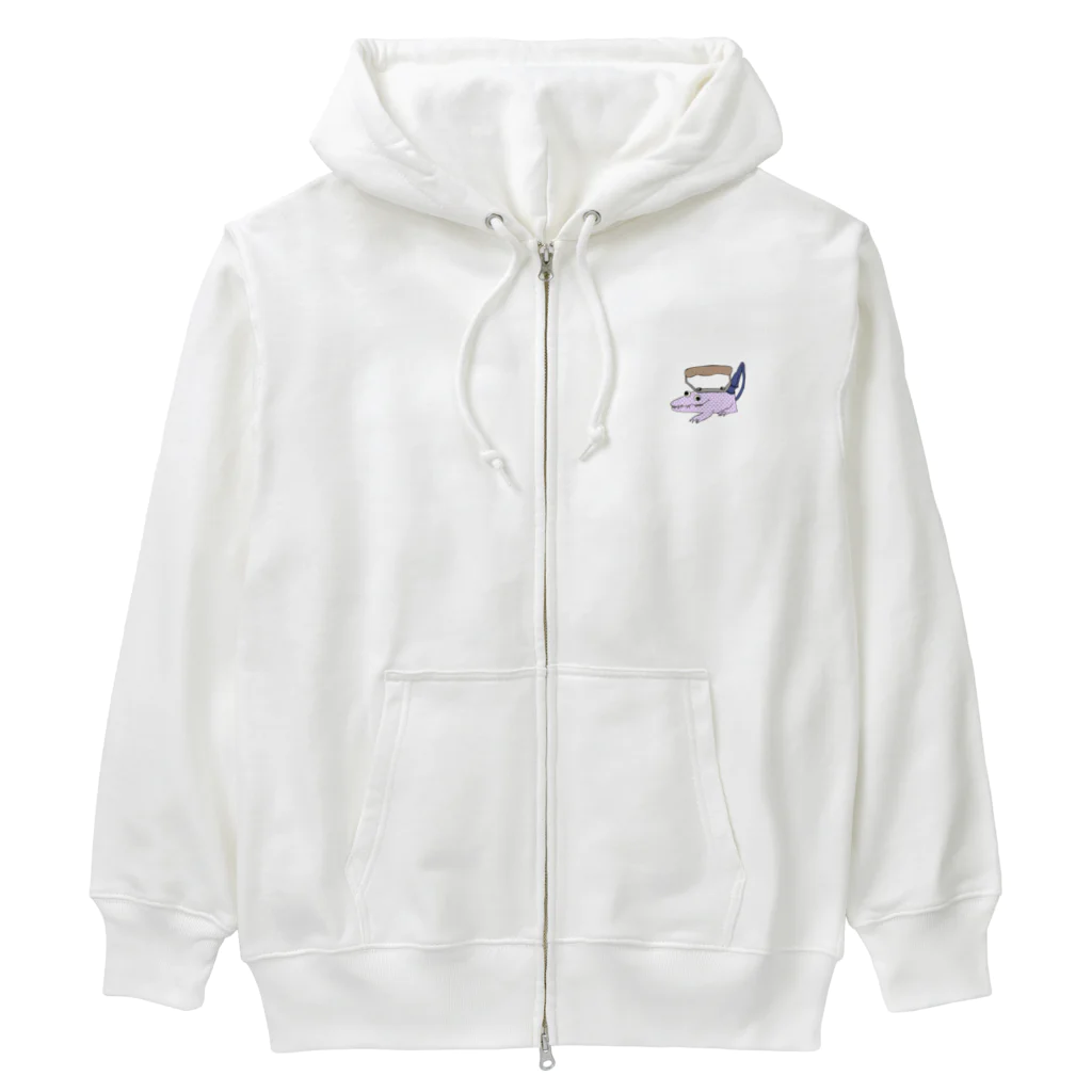 ポップコーンジャンプのわにアイロンくん Heavyweight Zip Hoodie