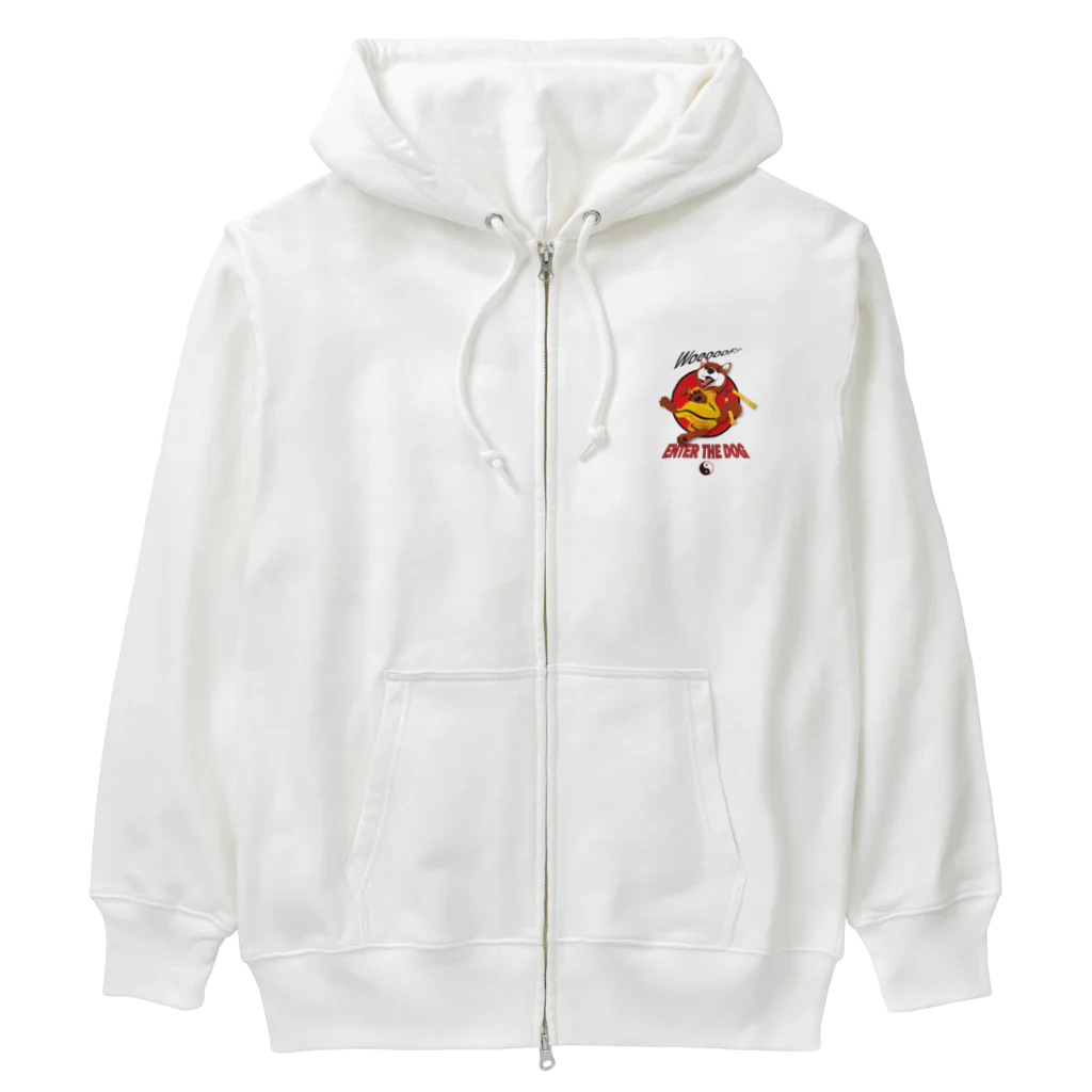 ShibazooのEnter the Dog- Dog Kung Fu! Heavyweight Zip Hoodie