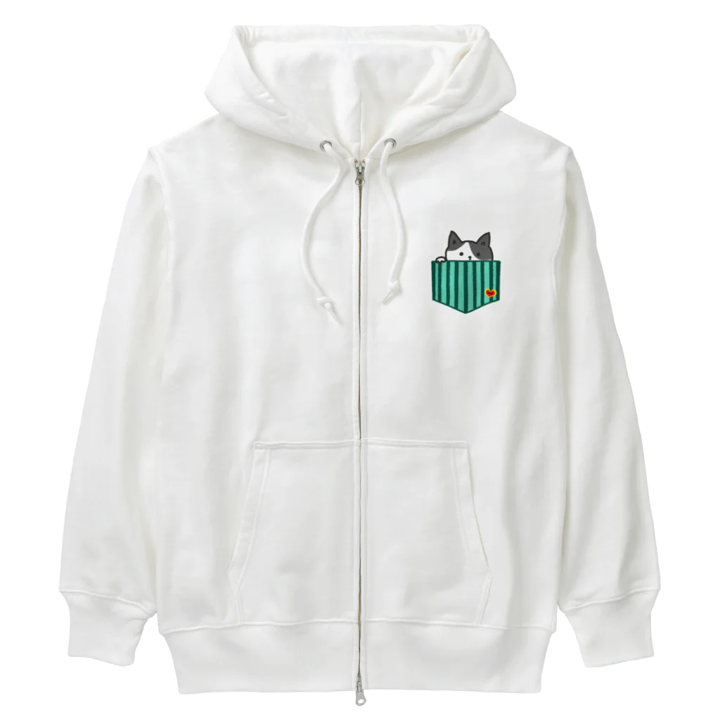 Chimomaのポケットまぁこ Heavyweight Zip Hoodie