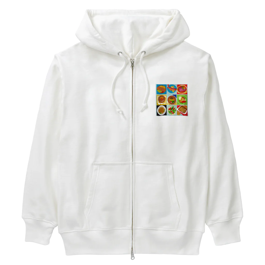 イラストTシャツ【ULTIMATE】の定食さん Heavyweight Zip Hoodie