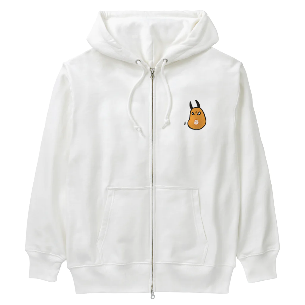 瑞兆の倫魁不羈　おにひゅうがの勝成様　文字なし Heavyweight Zip Hoodie