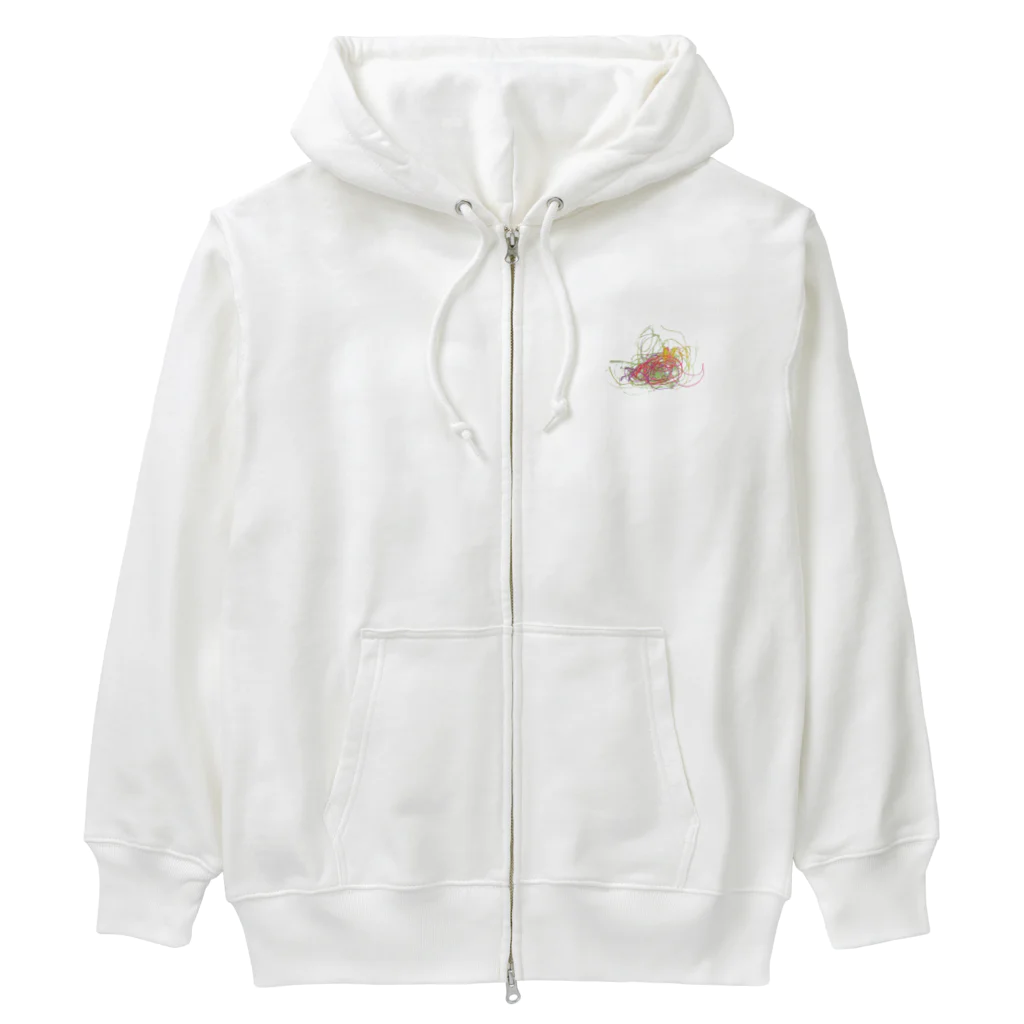 pinpinnonの4歳児画伯のおえかき Heavyweight Zip Hoodie