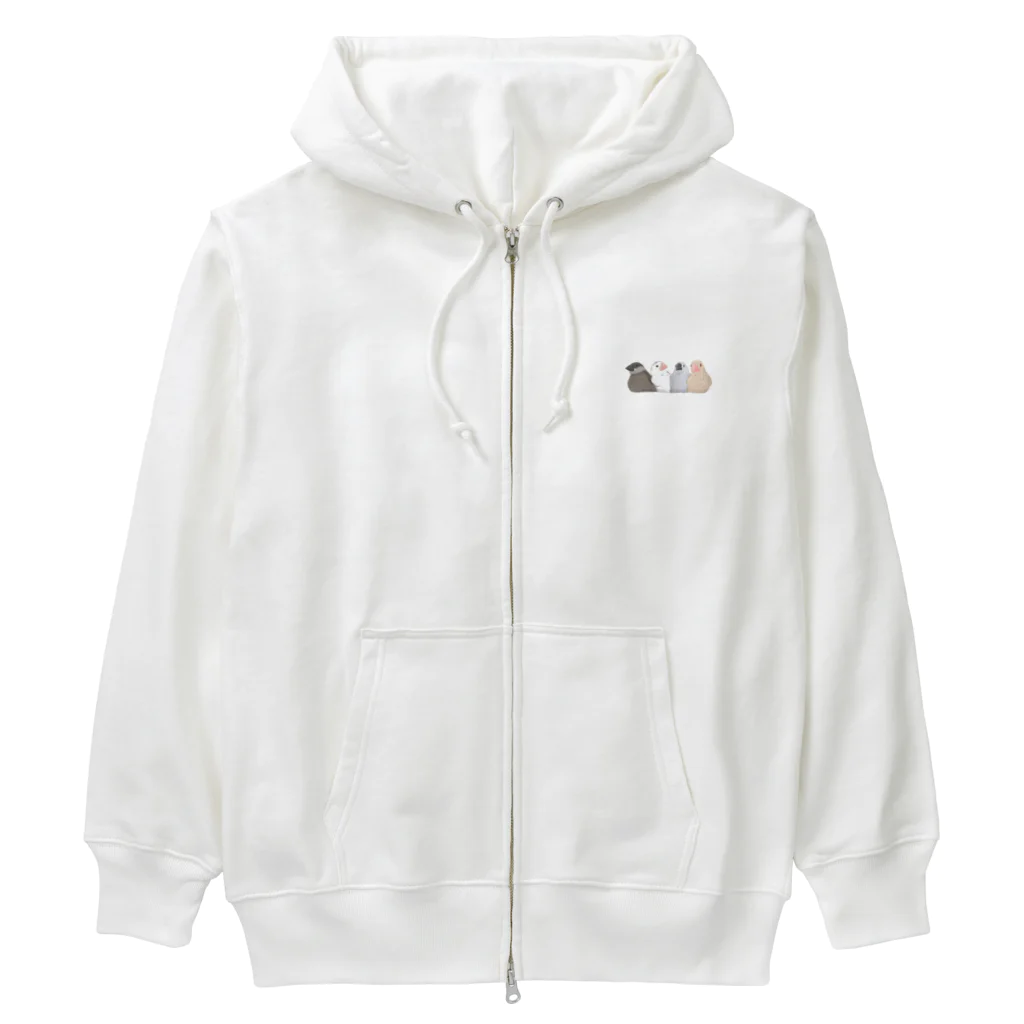 雛乃の文鳥グッズ屋さんの雛文鳥たち Heavyweight Zip Hoodie