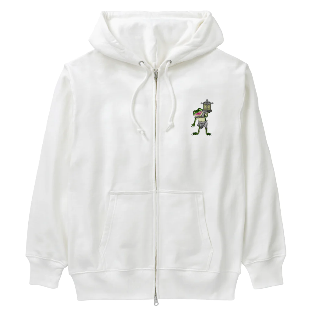 もむのふの爬虫類グッズやさんの天燈鬼トノサマガエルちゃん Heavyweight Zip Hoodie