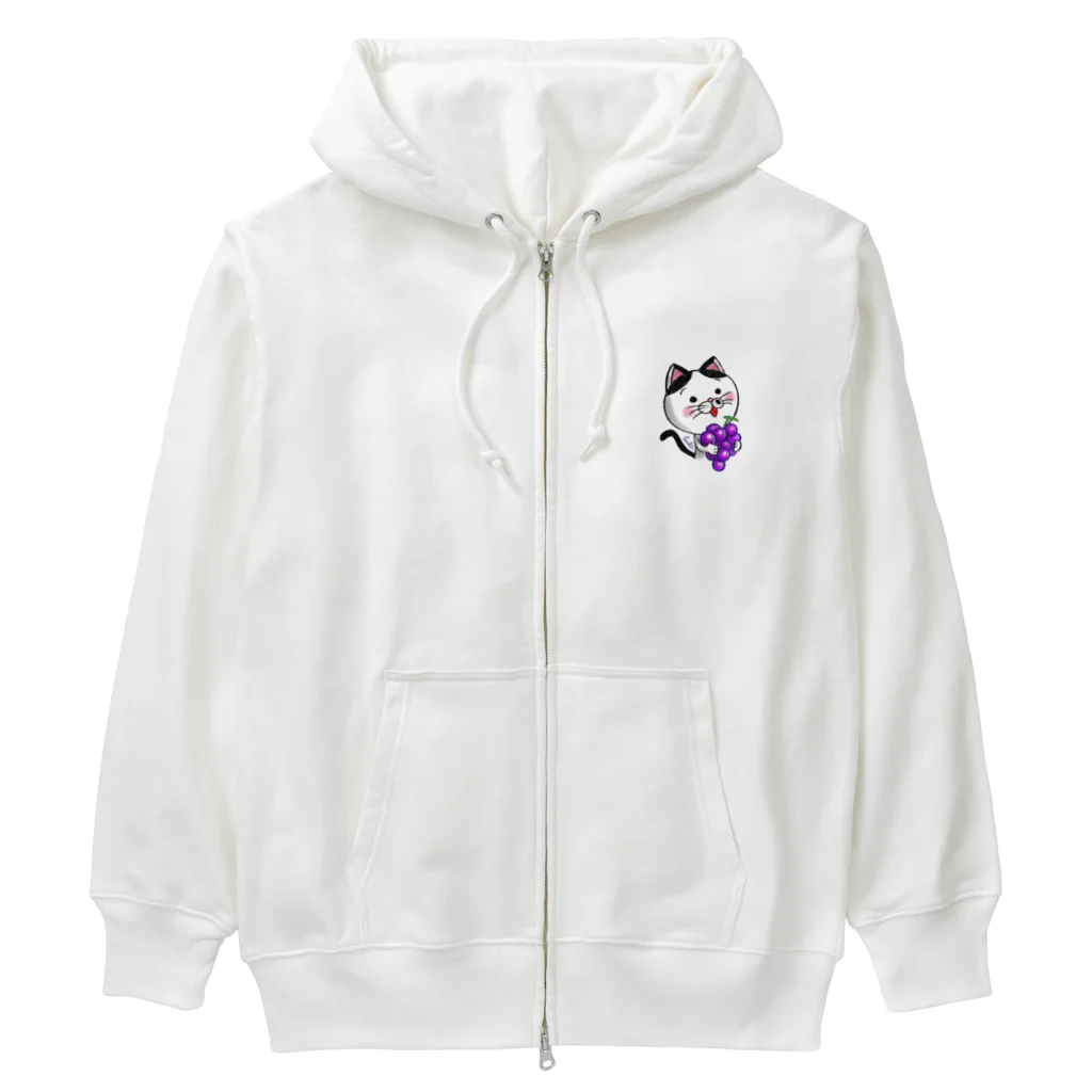 ブドウのブドウのニャンコ Heavyweight Zip Hoodie