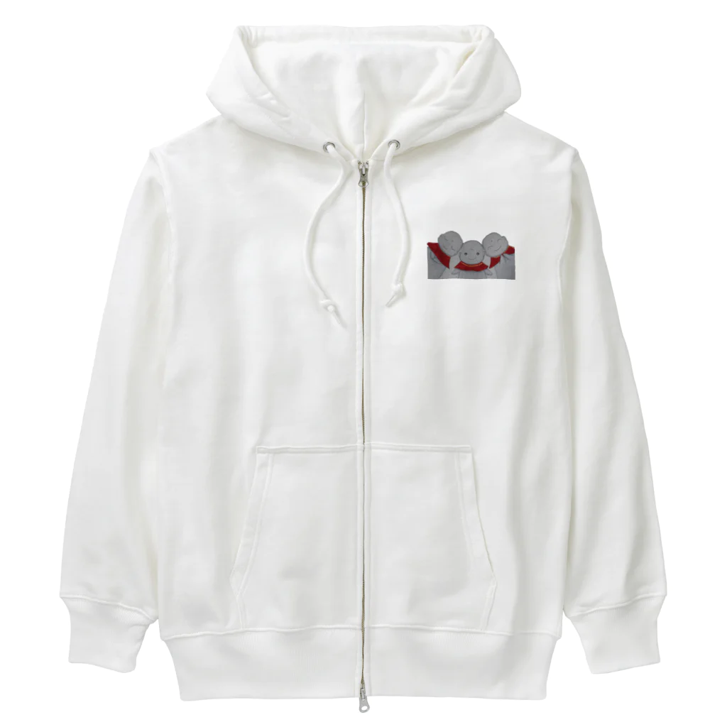 yu96のおじぞうさんトリオ Heavyweight Zip Hoodie