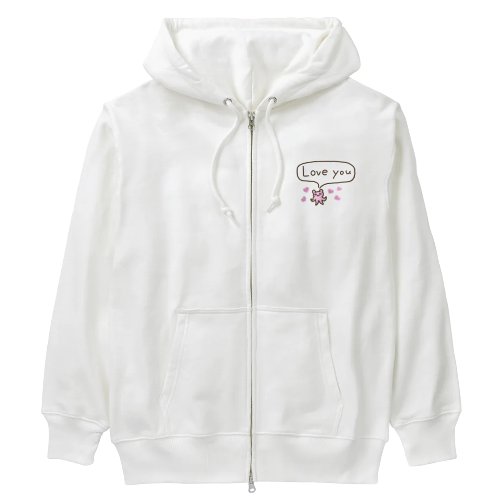 ねずみさんのブティックのLove you Heavyweight Zip Hoodie