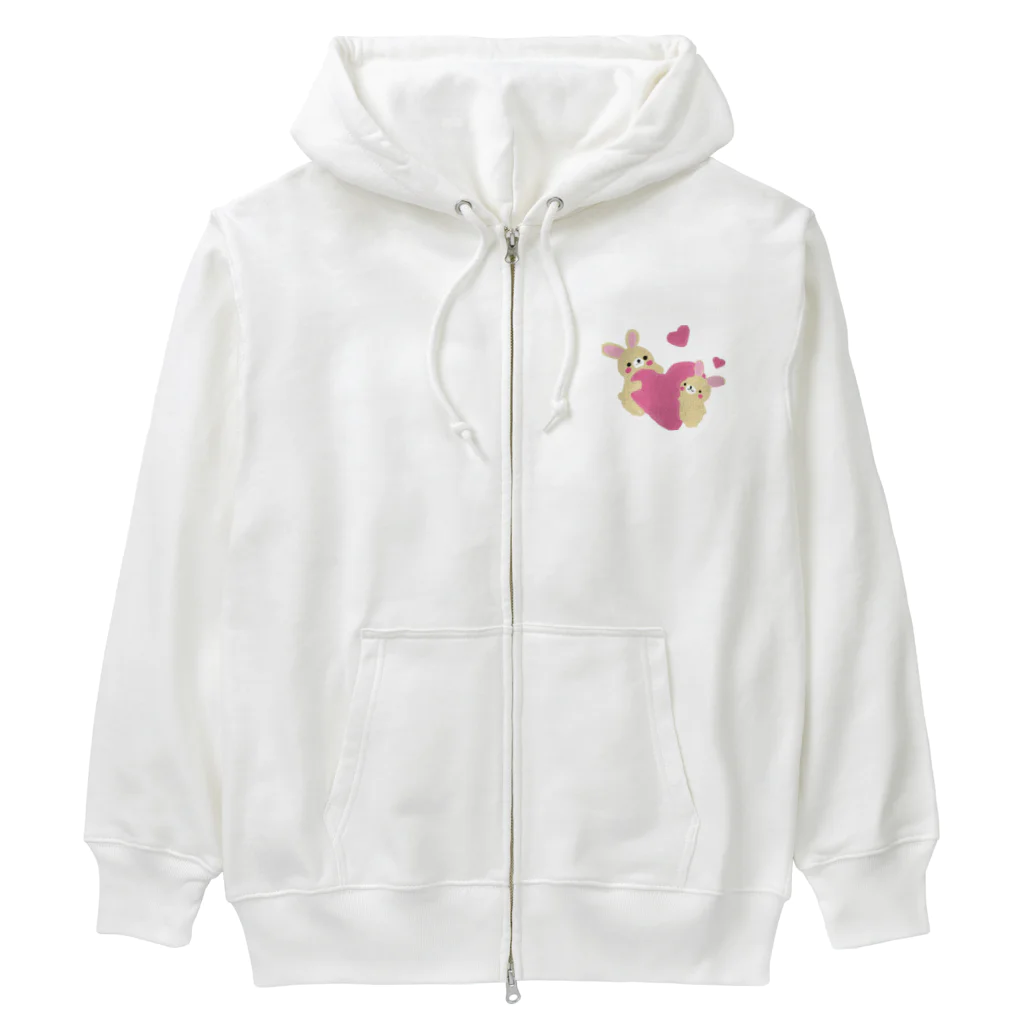 美女木小学校！のかわいいうさちゃん Heavyweight Zip Hoodie