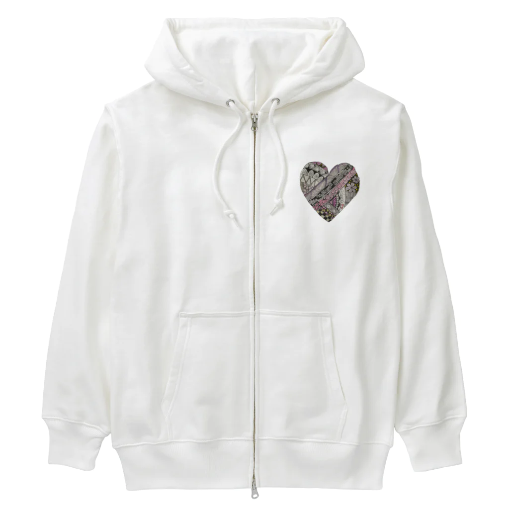 SIKINA StoreのHeart Heavyweight Zip Hoodie