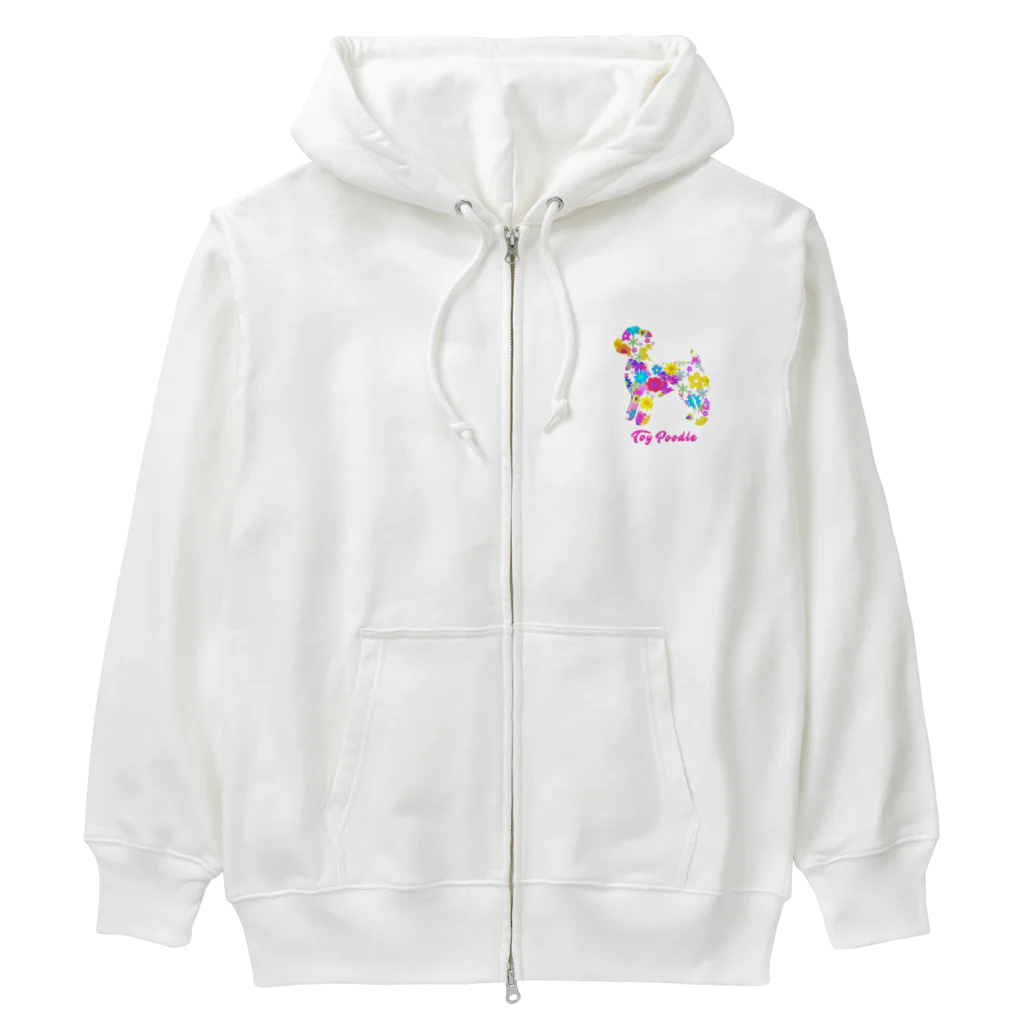 AtelierBoopのトイプードル　フラワーパーティ Heavyweight Zip Hoodie