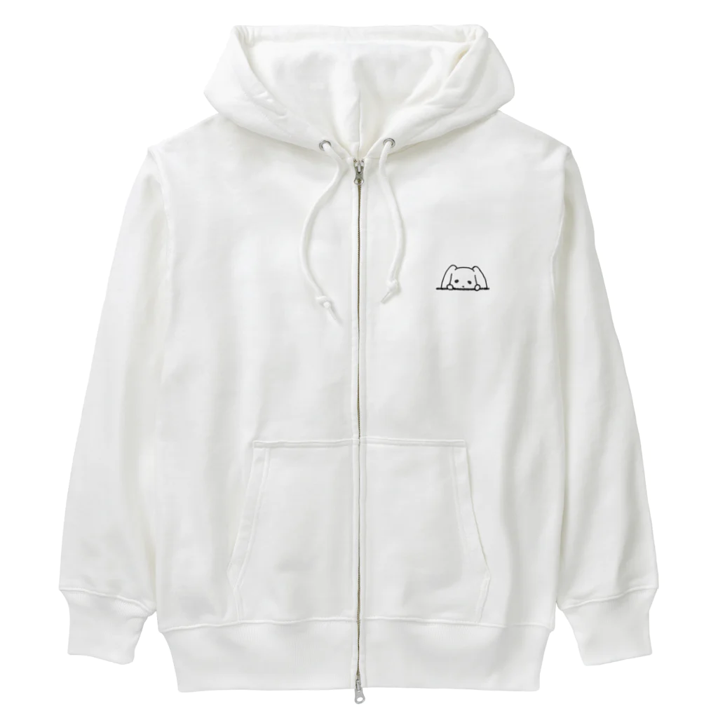 うきわさんのちらっとうさぎ Heavyweight Zip Hoodie