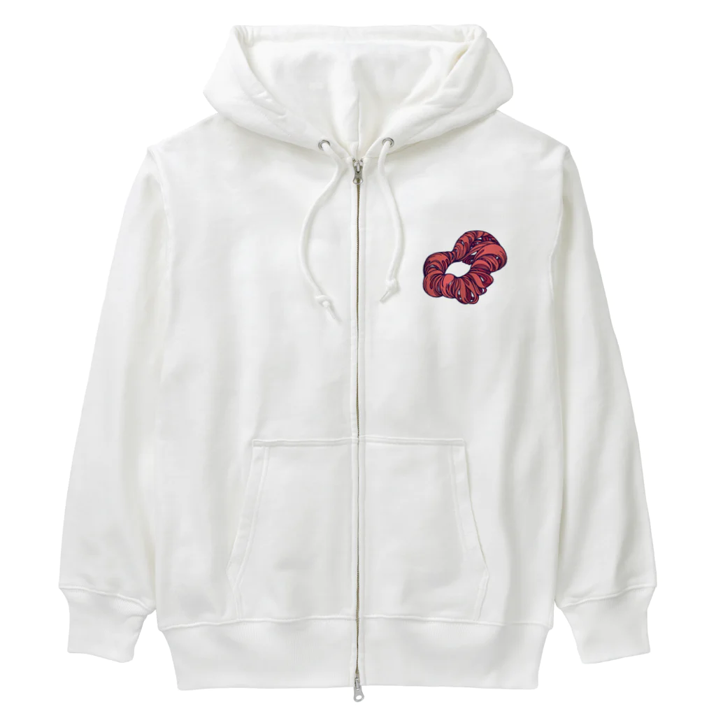 山河の肉のしんぞう Heavyweight Zip Hoodie