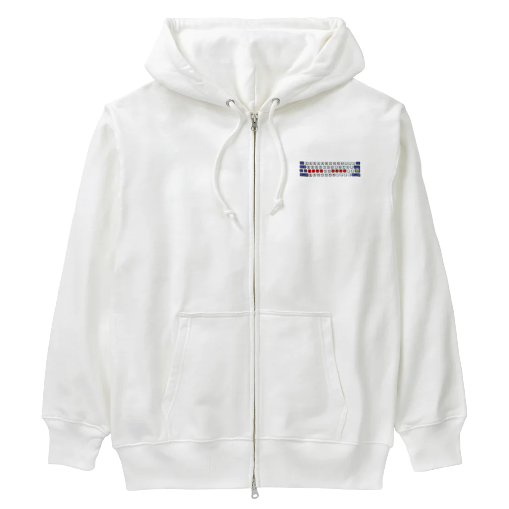 Illustrator Moca&Ram shopのキーボードTシャツ Heavyweight Zip Hoodie