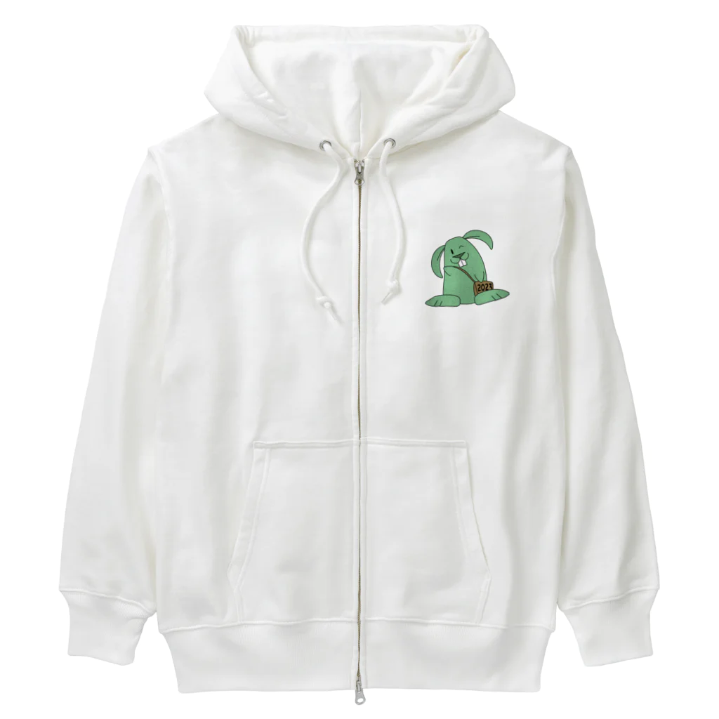 Pat's WorksのMinty the Rabbit Heavyweight Zip Hoodie