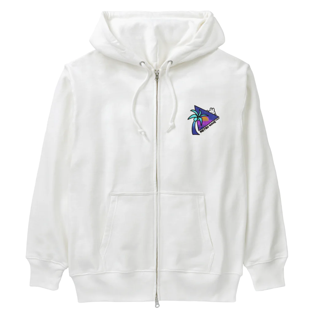 Sato Manakaのレトロウェイブなうさぎ Heavyweight Zip Hoodie