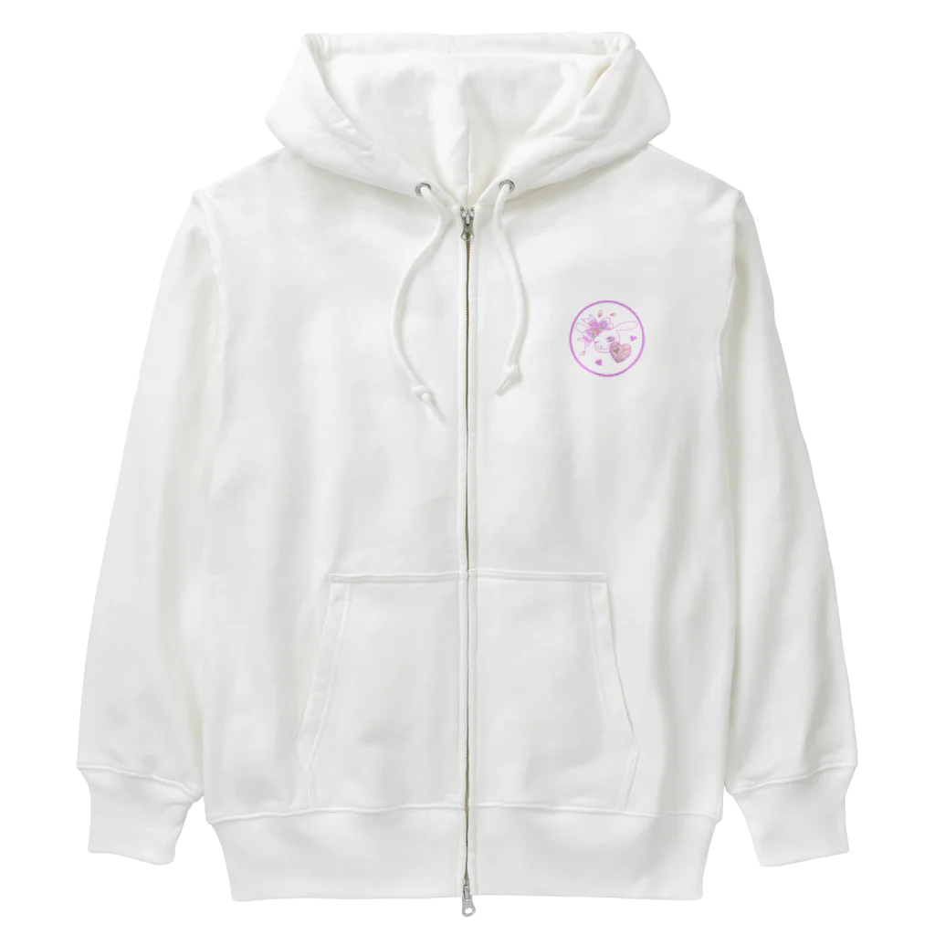 Rabbitflowerの♥らびこ♥バレンタイン Heavyweight Zip Hoodie