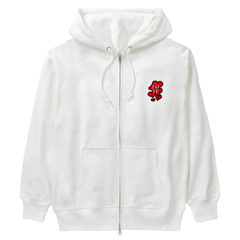 もちもち(SUZURI)のバレンタインlove Heavyweight Zip Hoodie