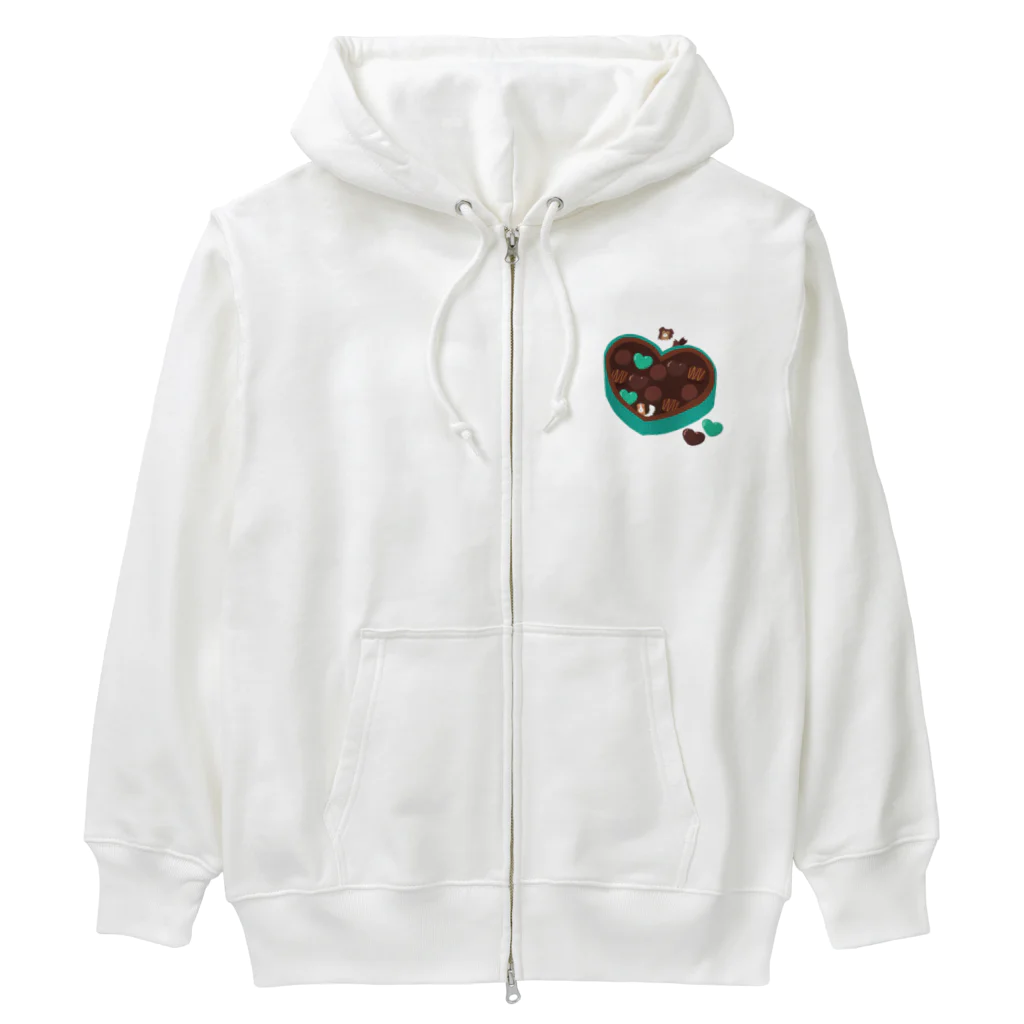 Kotetsu diary(SUZURI店)のシェルティ×チョコ(ミントカラー) Heavyweight Zip Hoodie