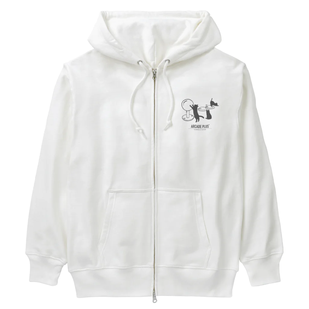 テクノポリスデザインのコンパネ猫（ARCADE_PLUS） Heavyweight Zip Hoodie