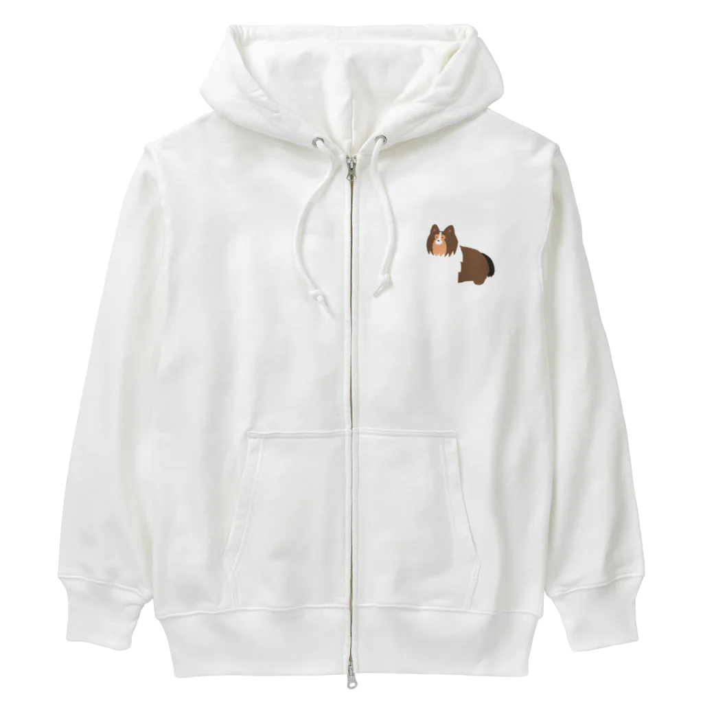 Kotetsu diary(SUZURI店)のゆるゆるシェルティ Heavyweight Zip Hoodie