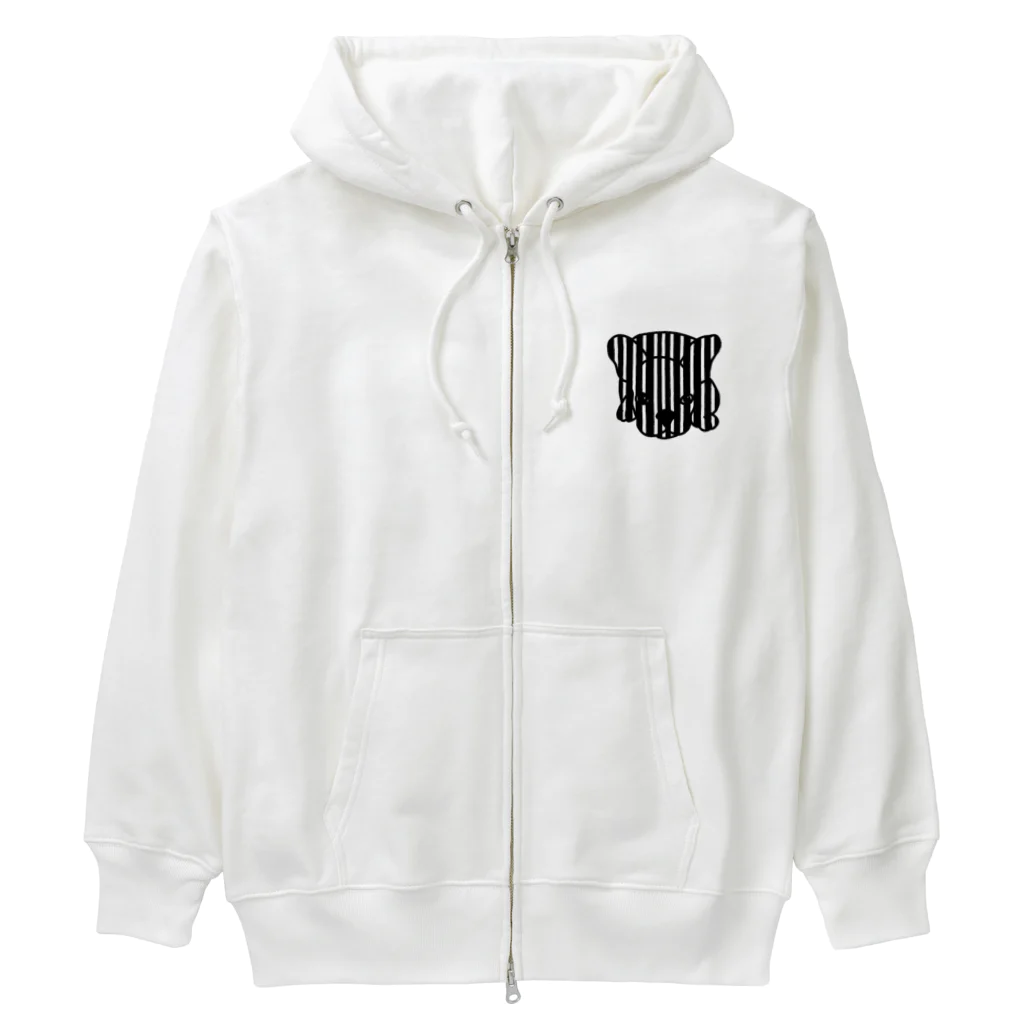 みつまめこshopのストライプ犬 Heavyweight Zip Hoodie