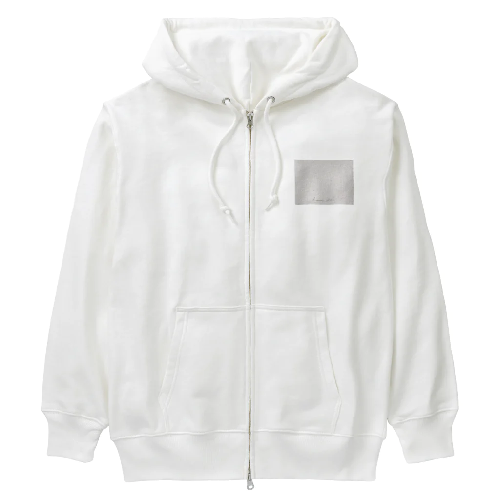 rilybiiのWhite Dusty Pink × Logo Message Heavyweight Zip Hoodie