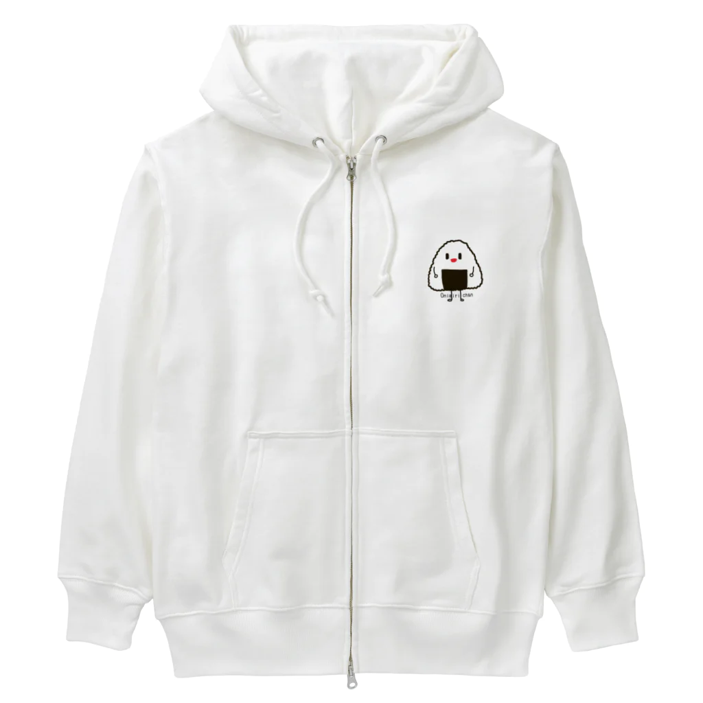 mooncatのOnigiri chan （おにぎりちゃん） Heavyweight Zip Hoodie