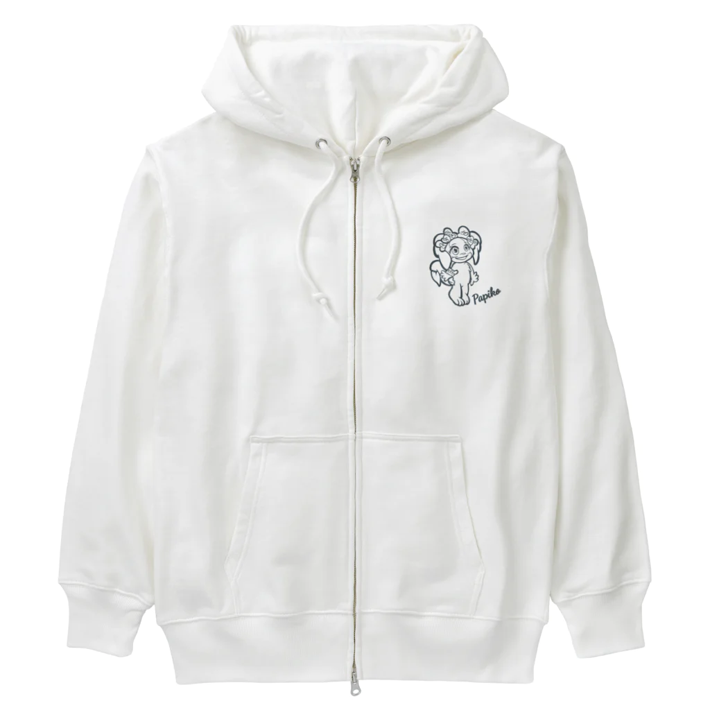 ちゃとらま　CHA10ramaのパピヨン　パピコ Heavyweight Zip Hoodie