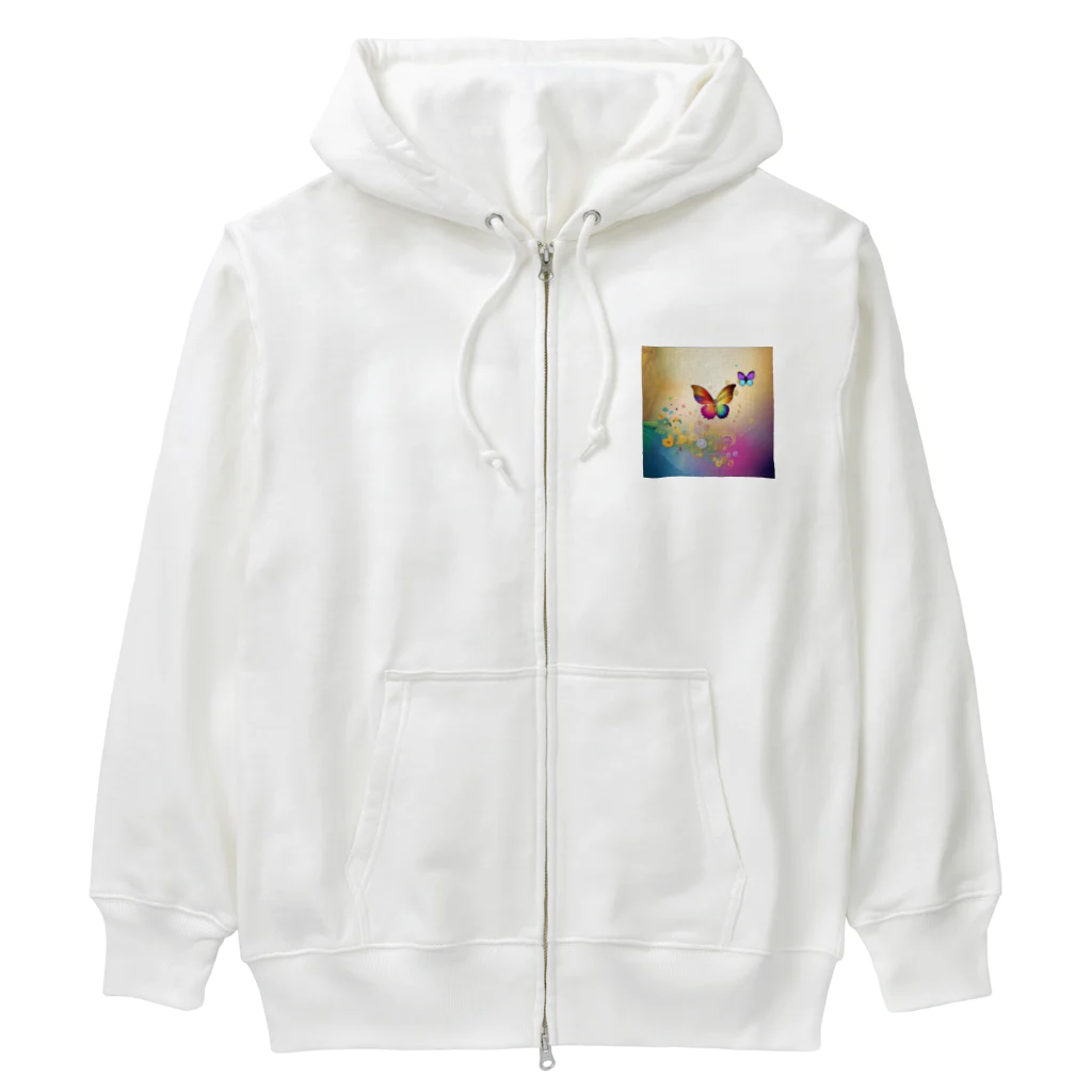 dolphineのHealing Rainbow butterfly Heavyweight Zip Hoodie