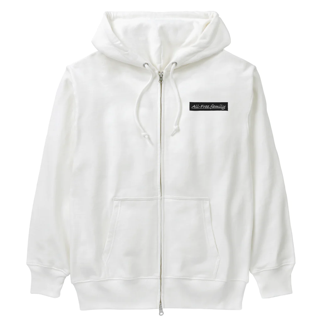 All-Free.family のAll-Free.family ロゴ Heavyweight Zip Hoodie