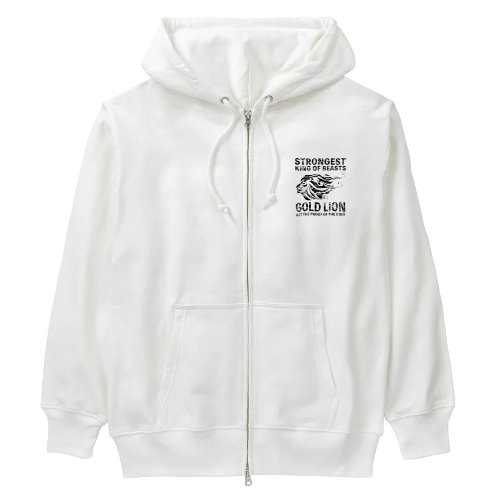 chicodeza by suzuriのゴールドライオンロゴ Heavyweight Zip Hoodie