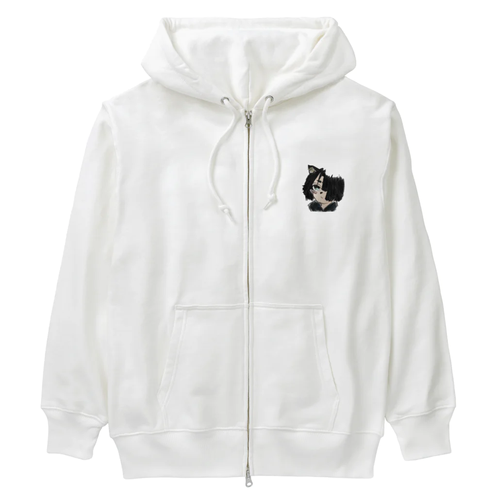 みつまめこshopの猫耳少女 Heavyweight Zip Hoodie