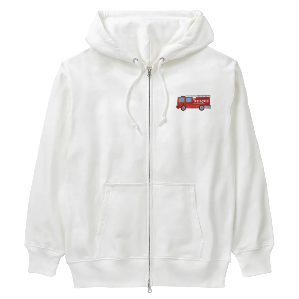 chicodeza by suzuriのレスキュー車 Heavyweight Zip Hoodie