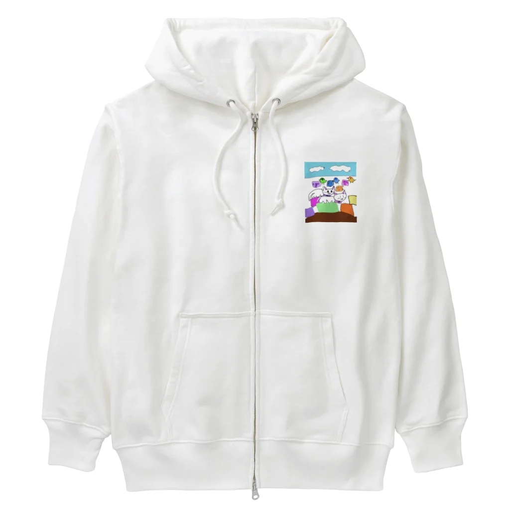 こねこのぬまちのにゃーとともだち Heavyweight Zip Hoodie