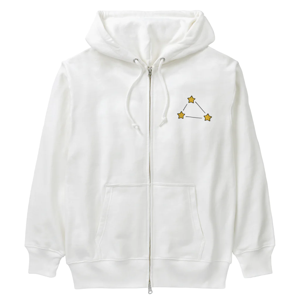 ゆちのへやの夏の大三角形イラスト Heavyweight Zip Hoodie