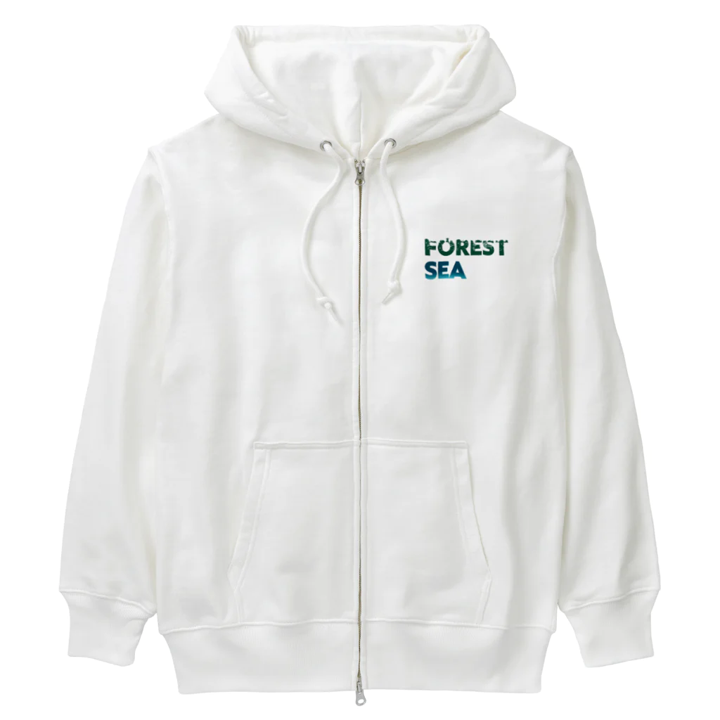 たんたんDESIGNの海を守るには森から Heavyweight Zip Hoodie