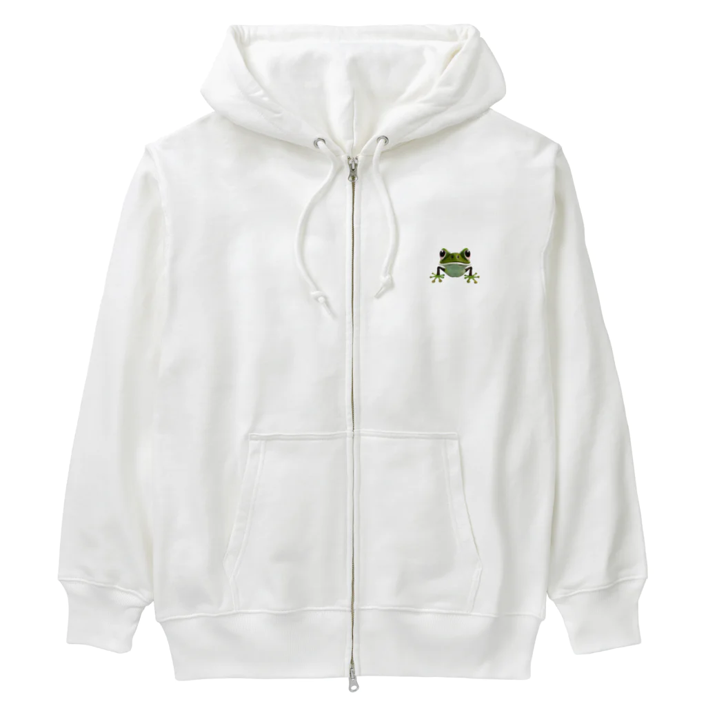 AI-assembleのワンポイントカエル Heavyweight Zip Hoodie