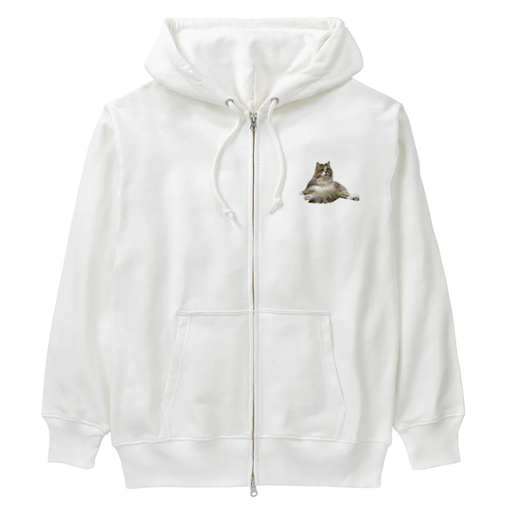 onarisanちのにゃんこたちのおすわりこむにゃんこ Heavyweight Zip Hoodie