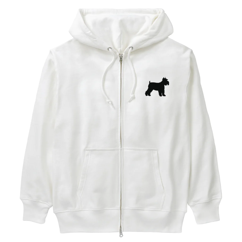 小松菜奈のシュナウザーのシルエットシリーズ Heavyweight Zip Hoodie