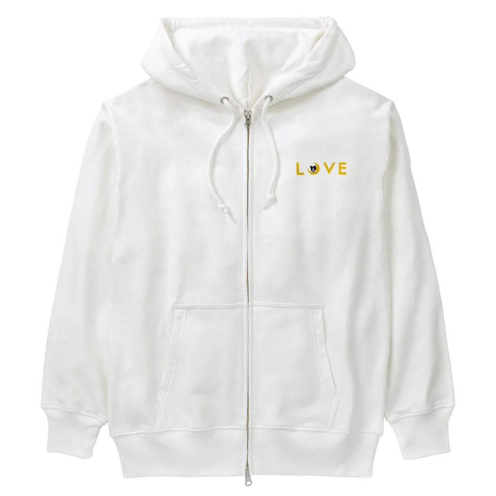 コチ(ボストンテリア)の両面プリント:ボストンテリア(月LOVE)[v2.8k] Heavyweight Zip Hoodie