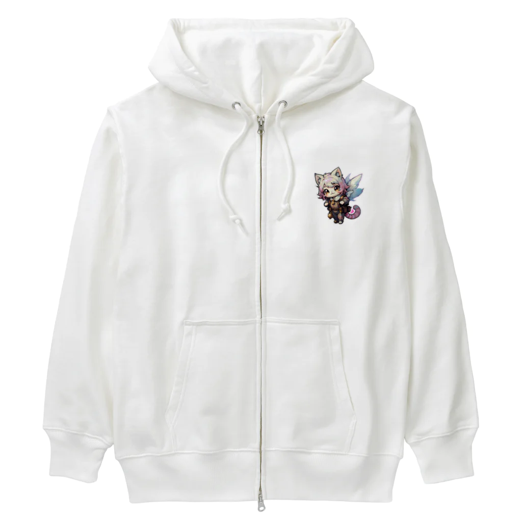 SAYURIAのPinkCat Heavyweight Zip Hoodie