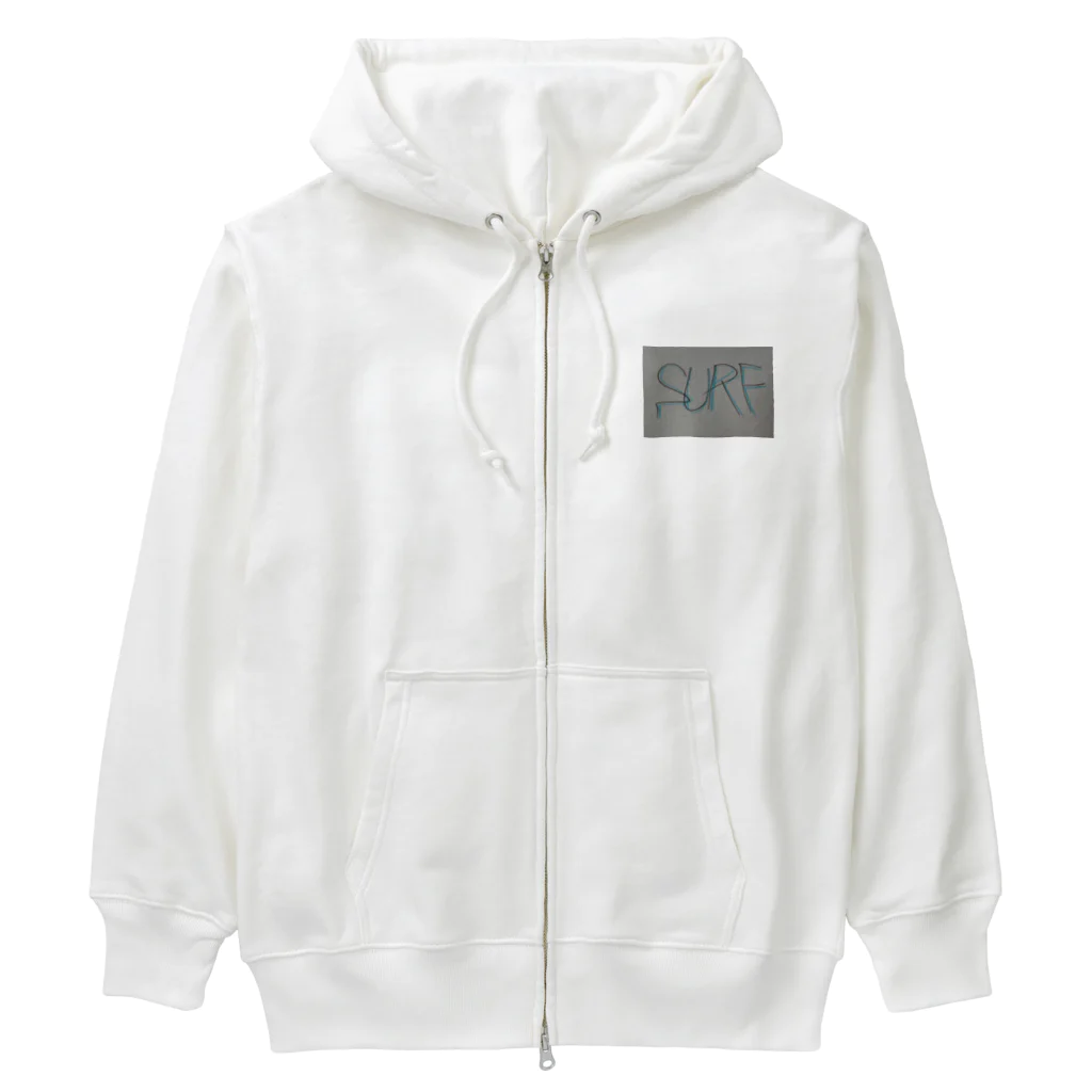 SURF810のSURF 文字(青影) Heavyweight Zip Hoodie